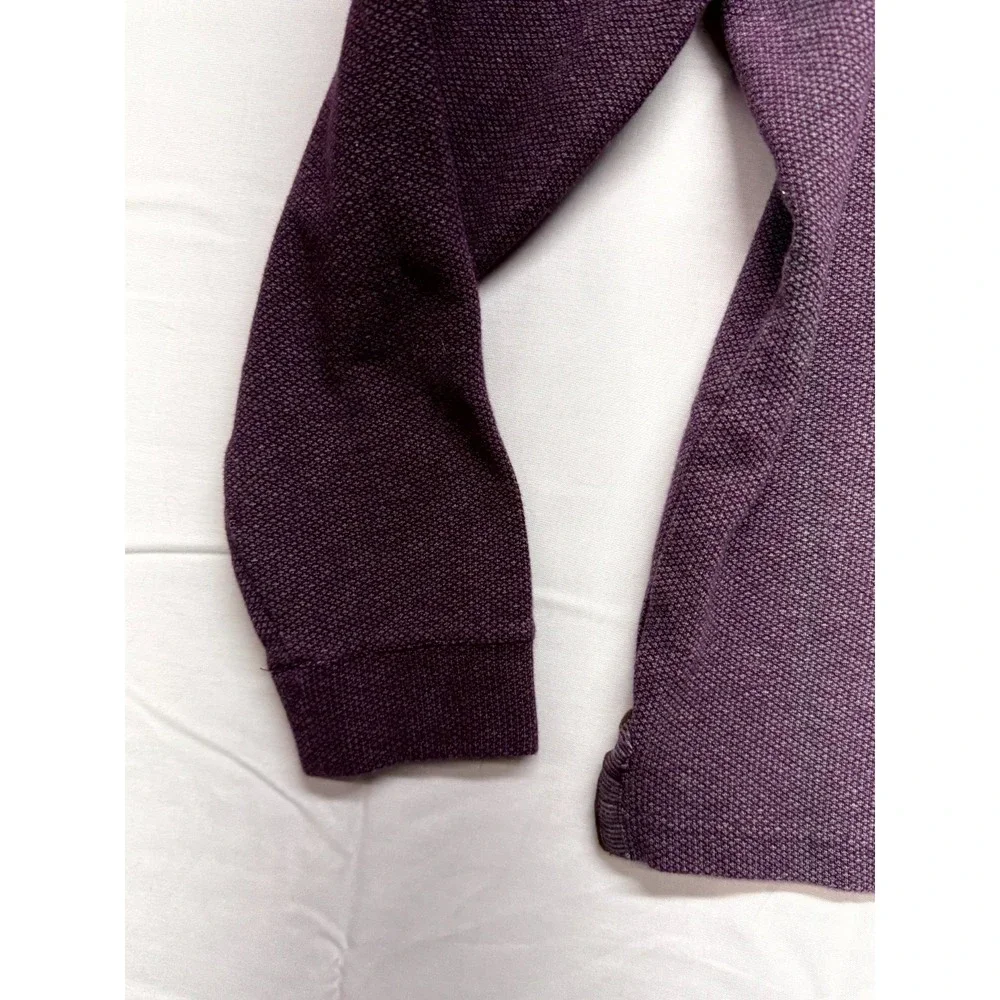 JoS. A. Bank Reserve Sweater Men XL Purple Traditional Fit Quarter Zip Mock Neck